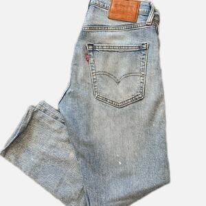 Mens Levi's 512 Slim Straight fit to ankle light wash  mid rise SZ 30/27 stretch